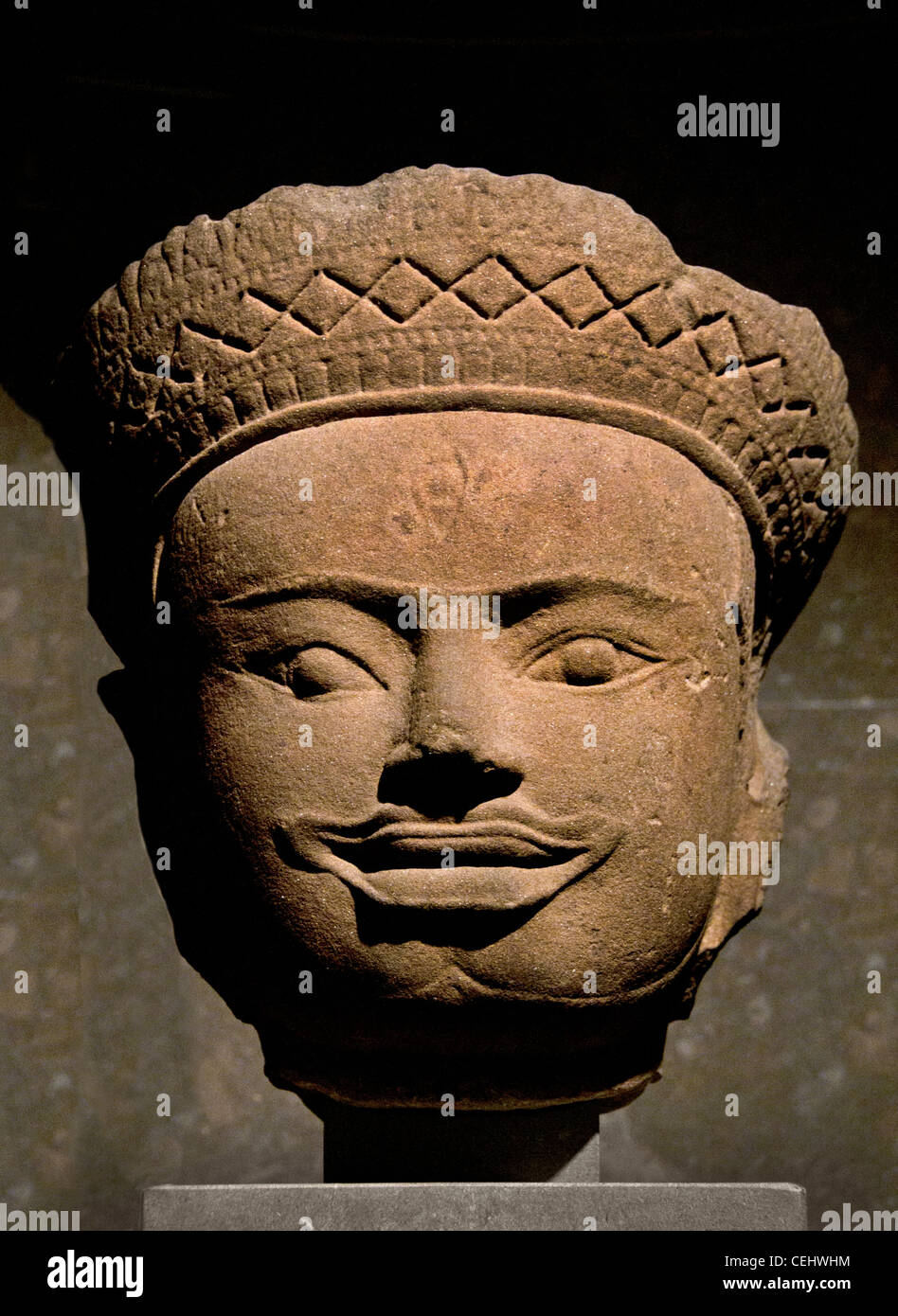 Divinite männlich - männliche Gottheit 12 Jahrhundert Kambodscha Angor Wat Stil Stockfoto