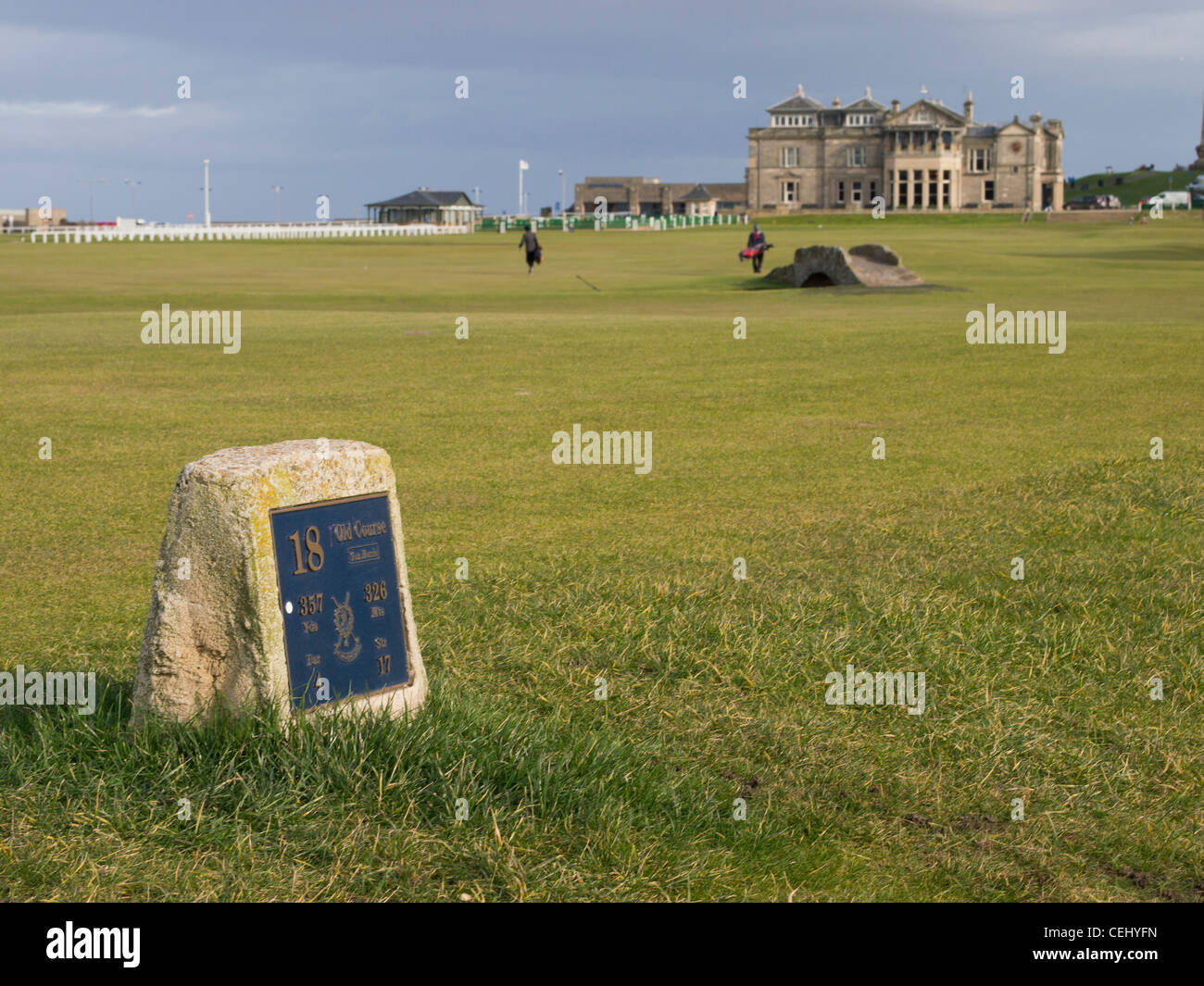 18. Abschlag des Old Course in St. Andrews, Schottland Stockfoto