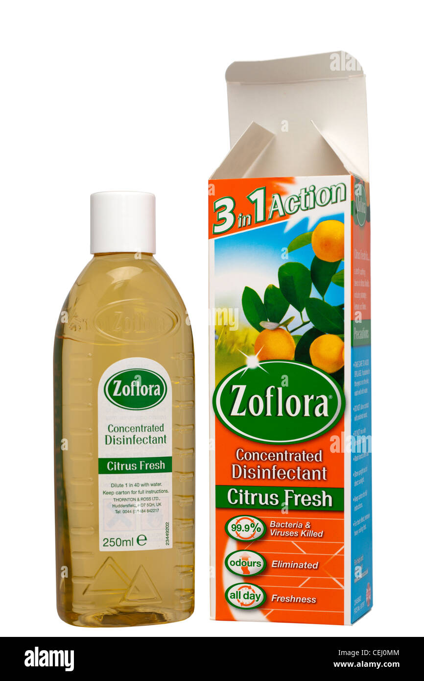 250 ml Flasche Zoflora konzentrierte Desinfektionsmittel Stockfoto