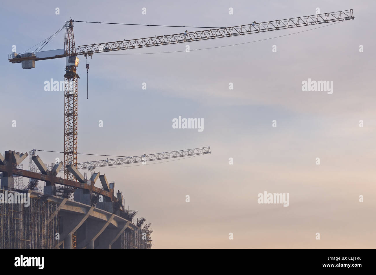 Sankt - Petersburg: Blick auf den Bau eines neuen Stadions - der "Zenit - Arena" Stockfoto