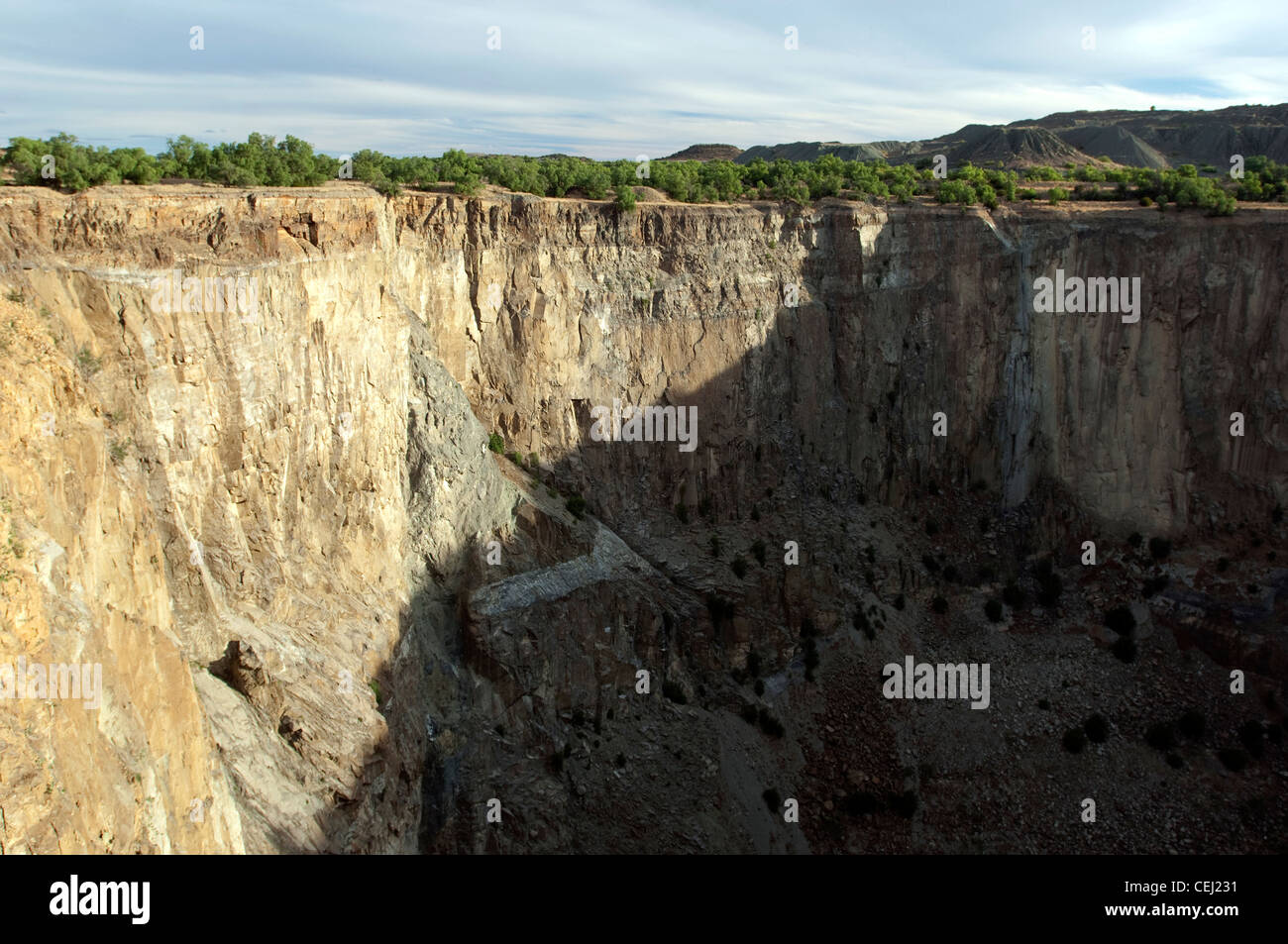 JAGERSFONTEIN öffnen mir, The Jagersfontein Big Hole, Freistaat Stockfoto