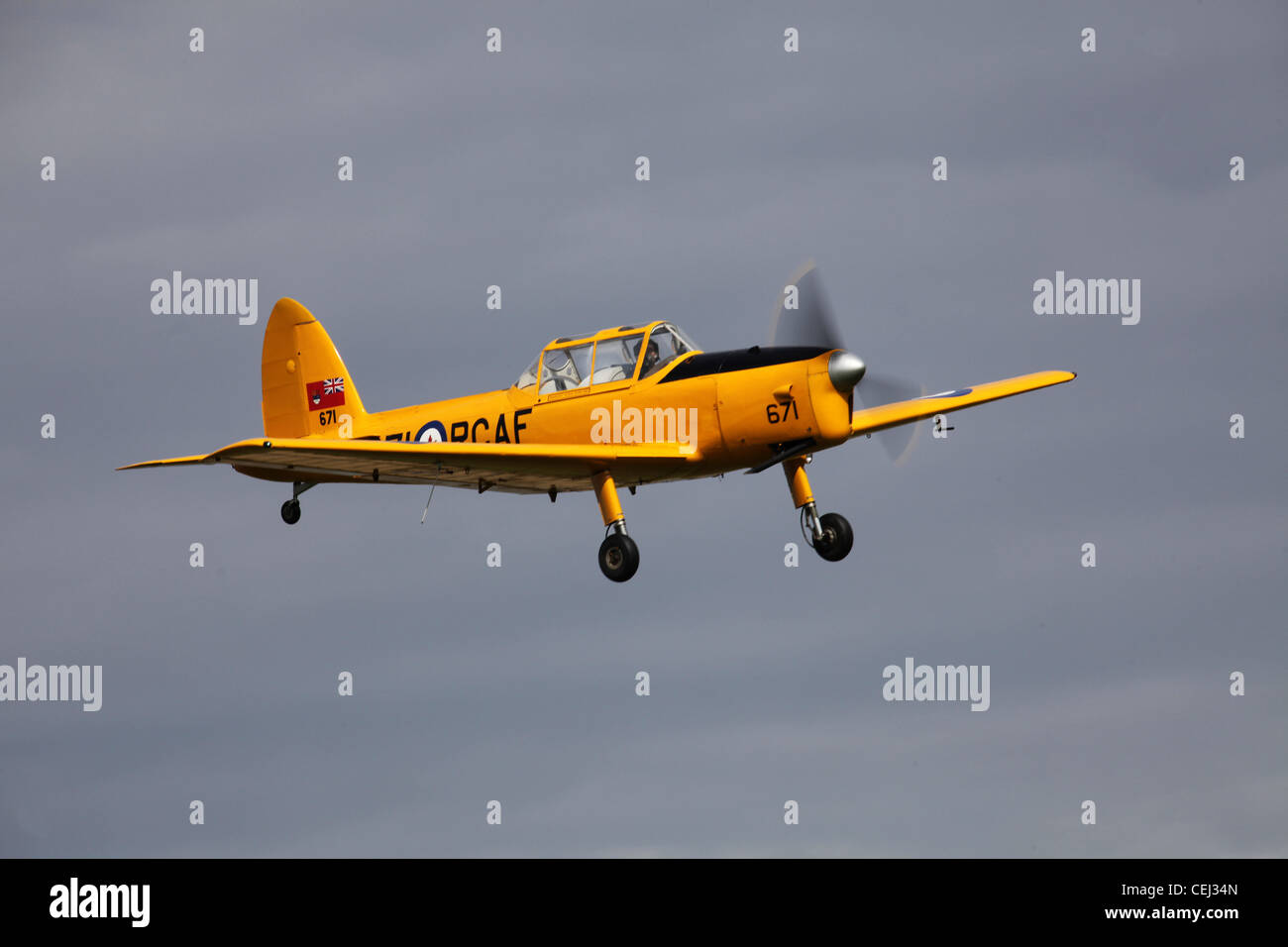 de Havilland Canada DHC-1 Chipmunk auf Old Warden Flugplatz UK Stockfoto