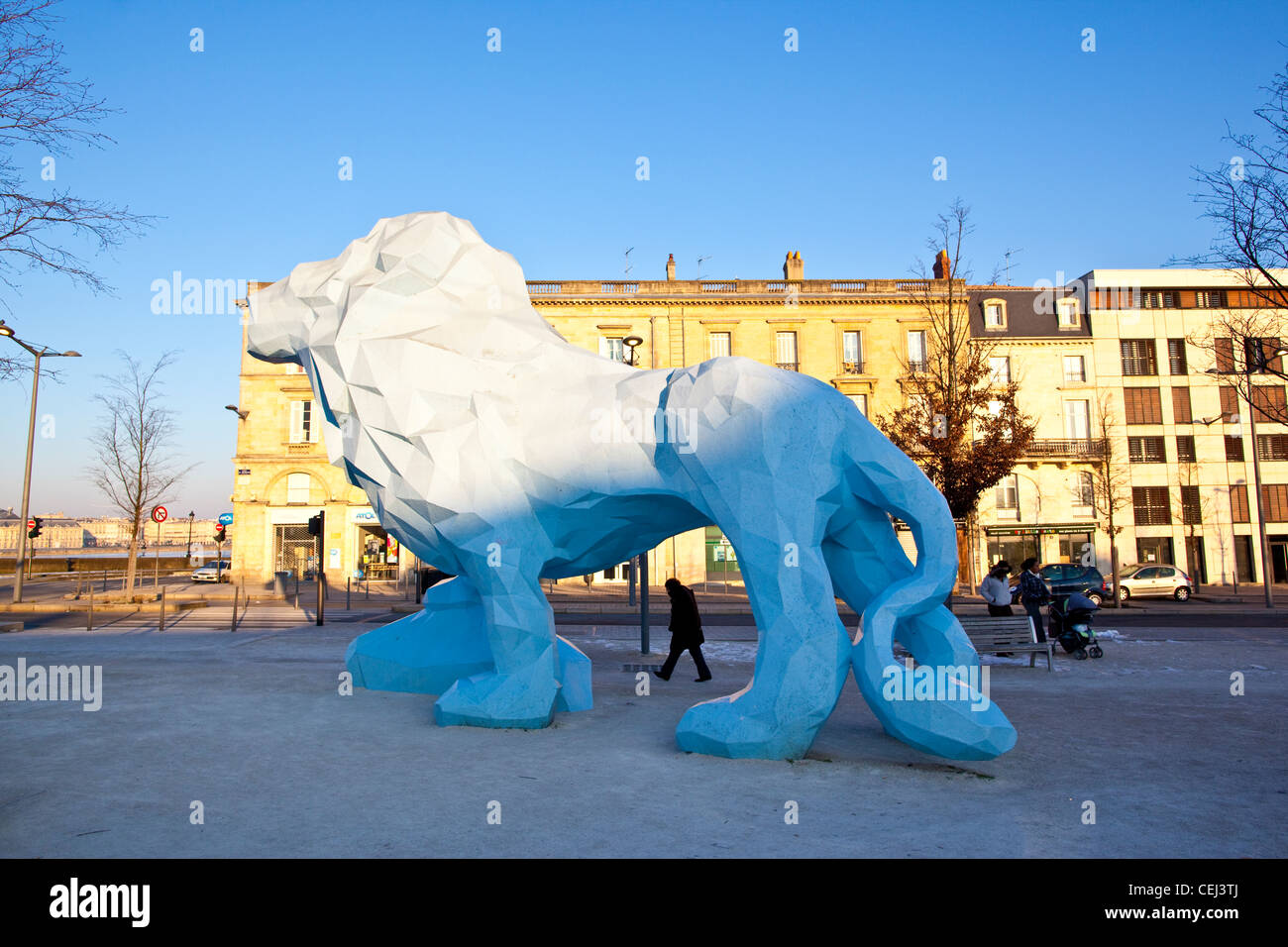 Der Löwe von Veilhan Ort Stalingrad, Bordeaux Stockfoto