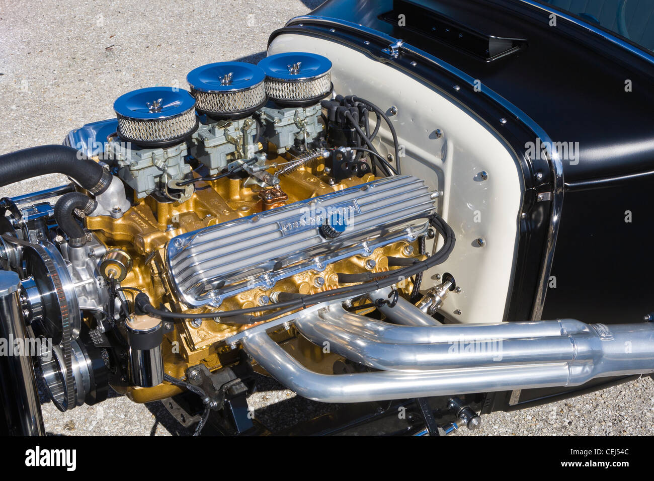 Maßgeschneiderte amerikanischen V8-Hot-Rod-Motor Stockfoto