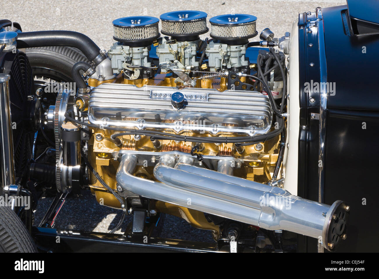 Maßgeschneiderte amerikanischen V8-Hot-Rod-Motor Stockfoto