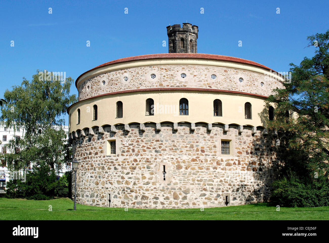 Alte Bastei Kaisertrutz im Zentrum von Görlitz. Stockfoto