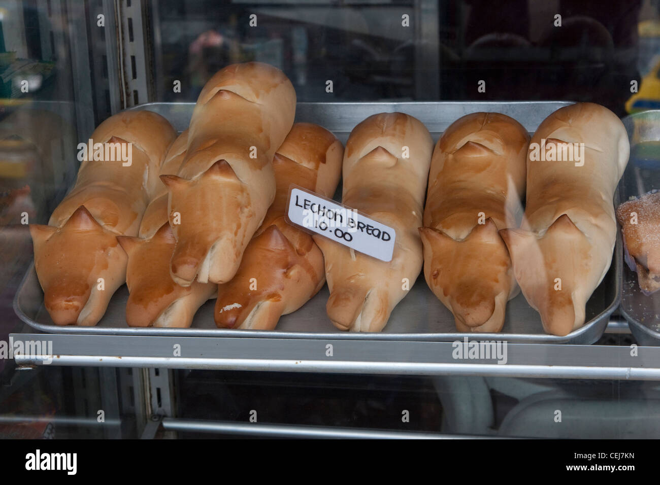 Lechon Brot in der Form von Schweinen, Bohol Island, Philippinen Stockfoto