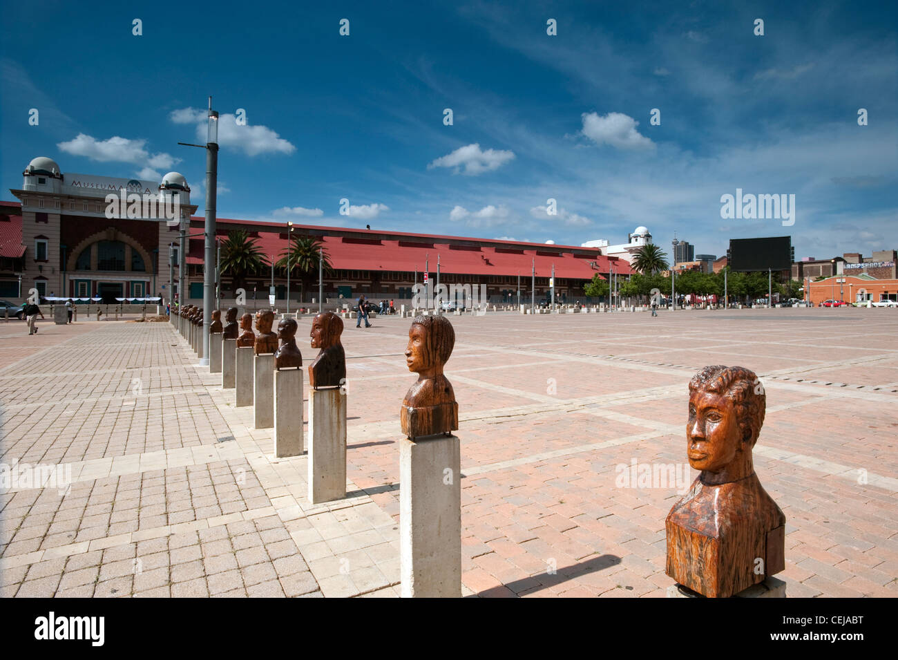 Marty Fitzgerald Square, Newtown, Gauteng Stockfoto