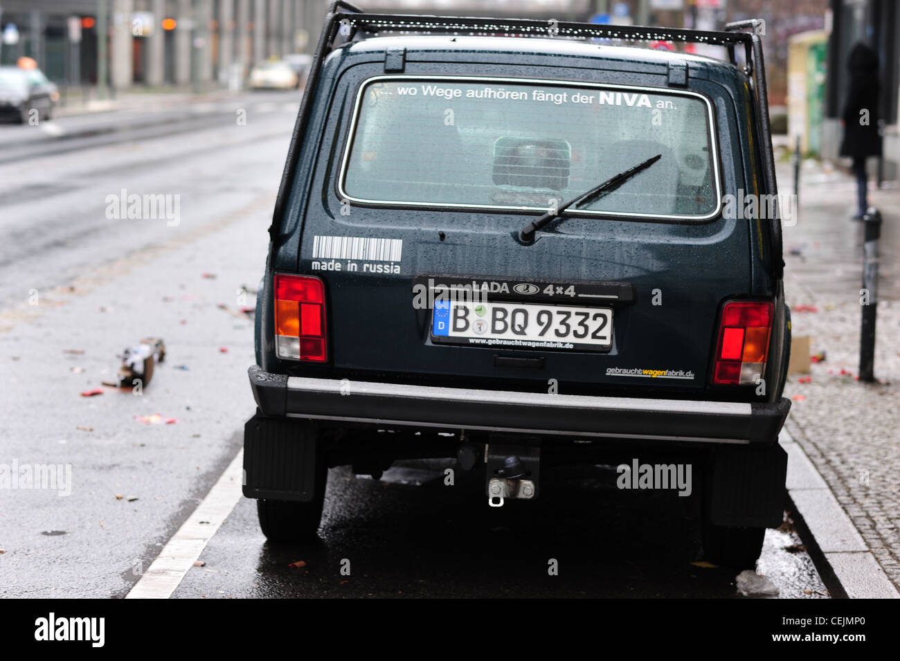 Berlin, Lada Niva, Automotive, hergestellt in Russland Stockfoto