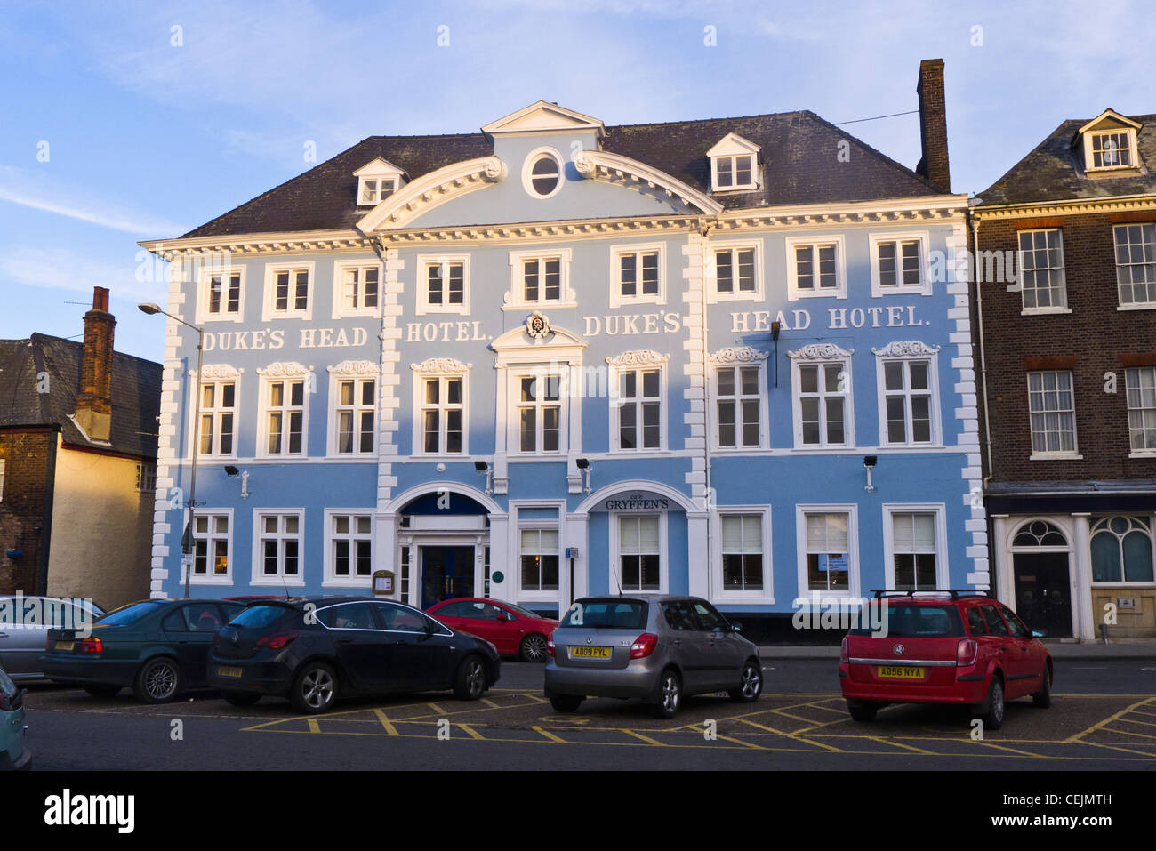 Des Herzogs Head Hotel in King's Lynn, Norfolk, England. Stockfoto