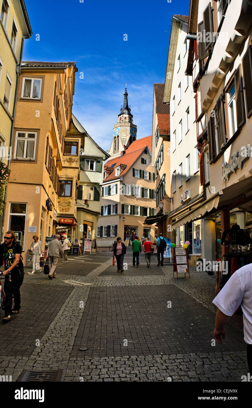 Fußgängerzone in der Altstadt Tübingen Stockfotografie Alamy