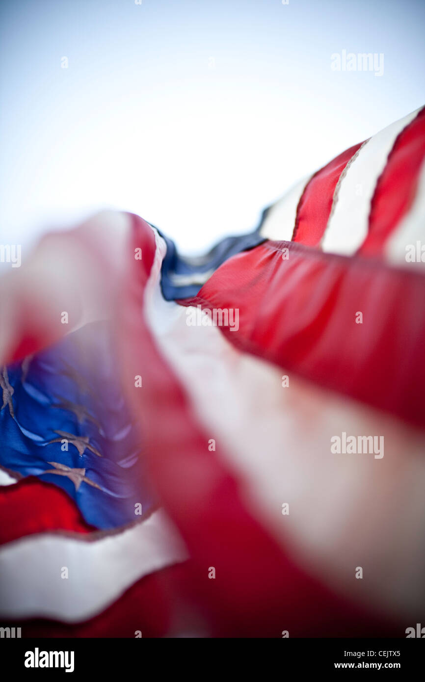 Amerikanische Flagge im Wind Stockfoto