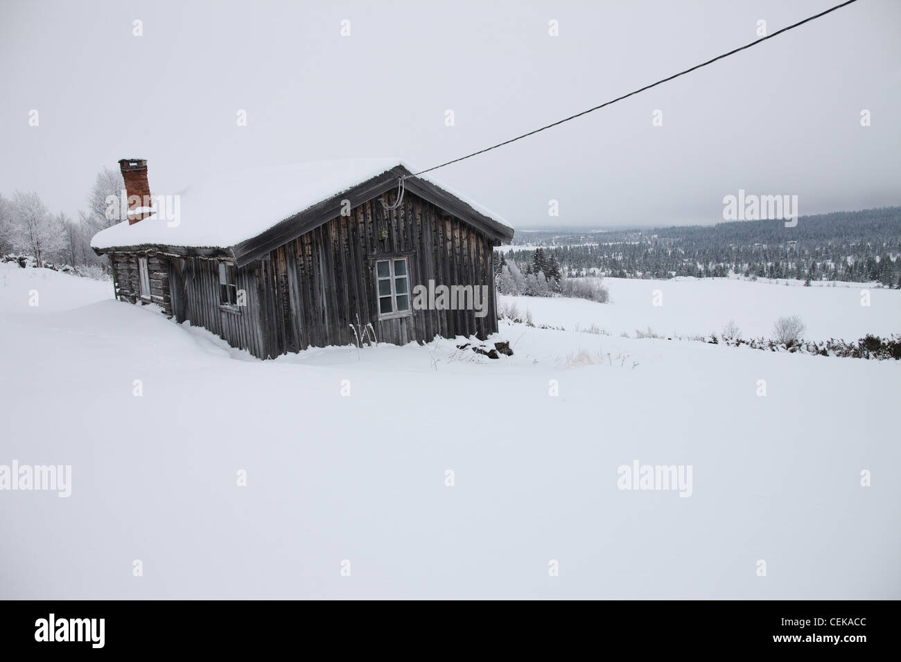 Norwegen, 20120210, Winterlandschaft Stockfoto
