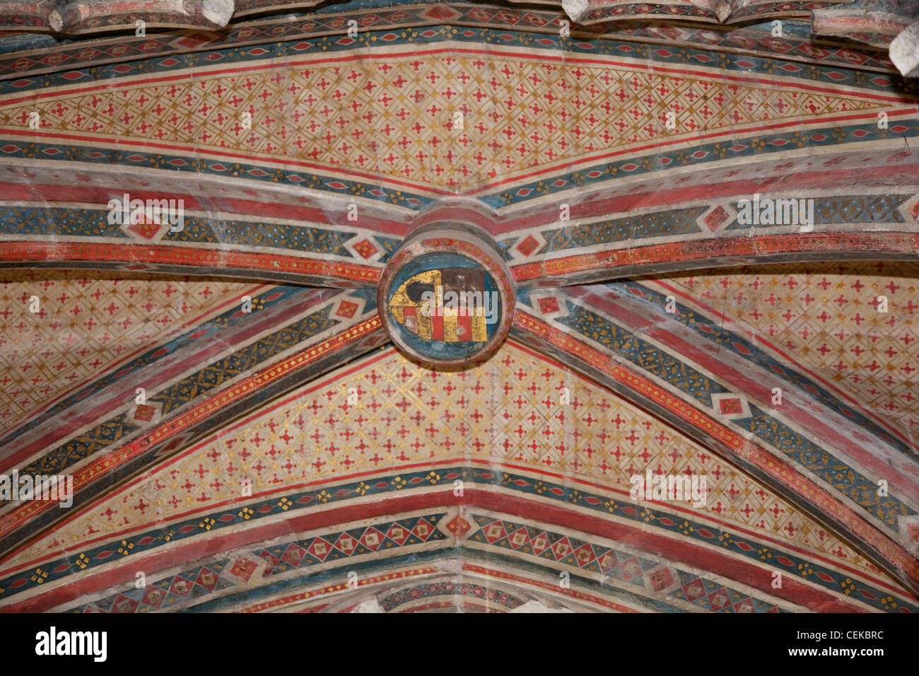 Bau der gotischen Kathedrale in Narbonne begann in 1272 auseinander Chor Querschiff nie vollendet Gebäudeinnere dekoriert Stockfoto