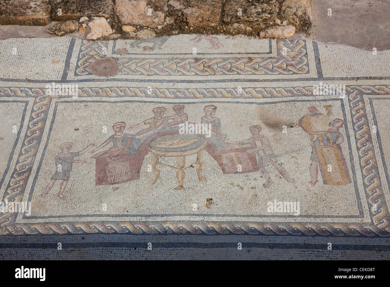 antike Stadt Zippori (Sepphoris) administrative Hauptstadt Galiläa während der Römerherrschaft Ausgrabungen offenbart römisches theater Stockfoto