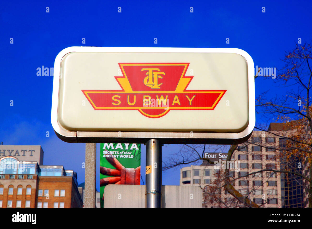 Toronto Subway Zeichen Stockfoto