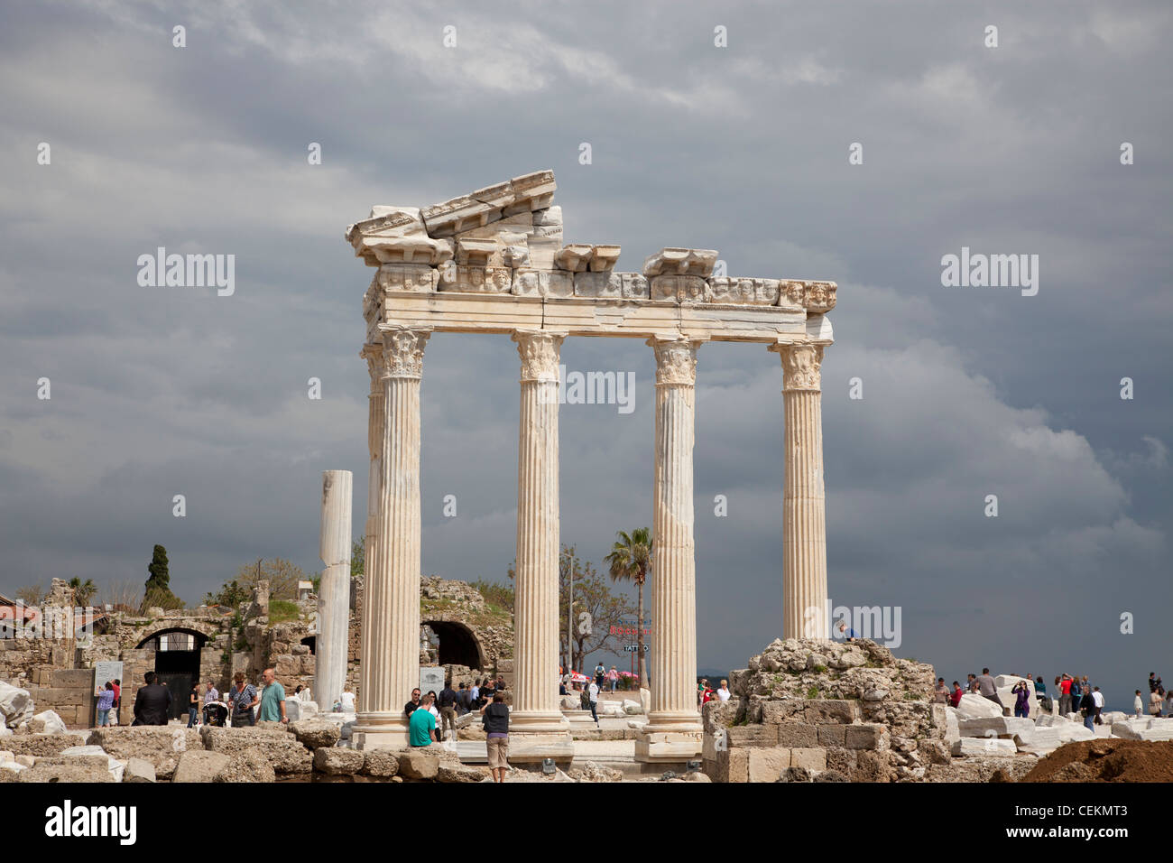 Türkei, Side, Apollo-Tempel Stockfoto