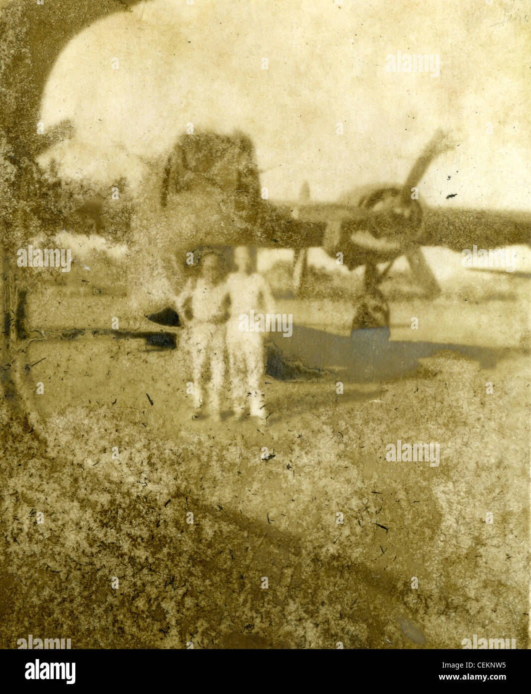 308. Bombergruppe, 14. Army Air Force, China Birma Indien, dem zweiten Weltkrieg WWII. Piloten vor Flugzeug Stockfoto
