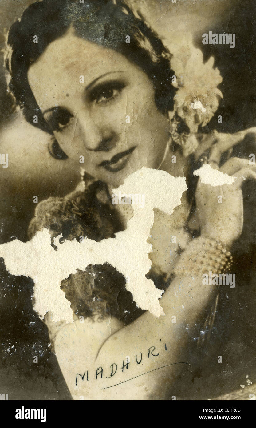 308. Bombergruppe, 14. Army Air Force, China Birma Indien, dem zweiten Weltkrieg WWII. Madhuri Pinup Famouse Schauspielerin Indien 1940er Jahre Stockfoto