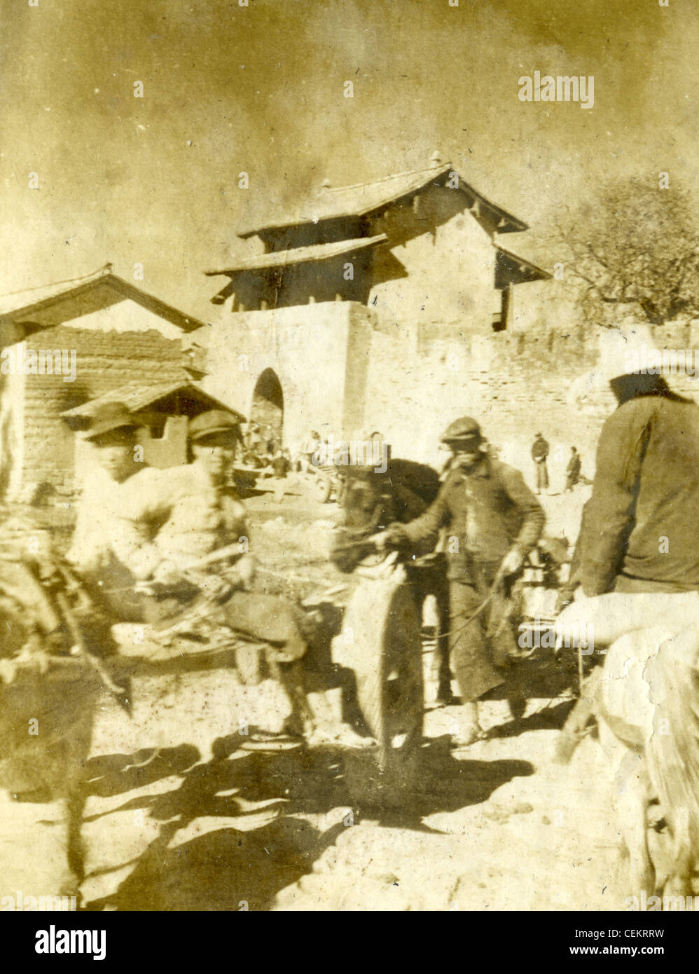 308. Bomb Group, 14. Army Air Force, China Birma Indien, Zweiter Weltkrieg WWII Chinesen in der Straße, china Stockfoto