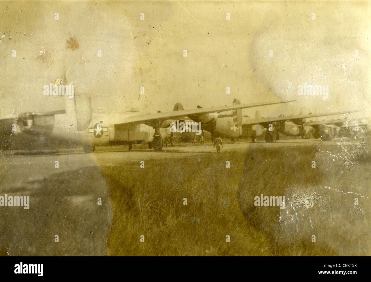 B-24 Flugzeuge bis zum ausziehen. 308. Bombergruppe, 14. Army Air Force, China Birma Indien, dem zweiten Weltkrieg WWII Stockfoto