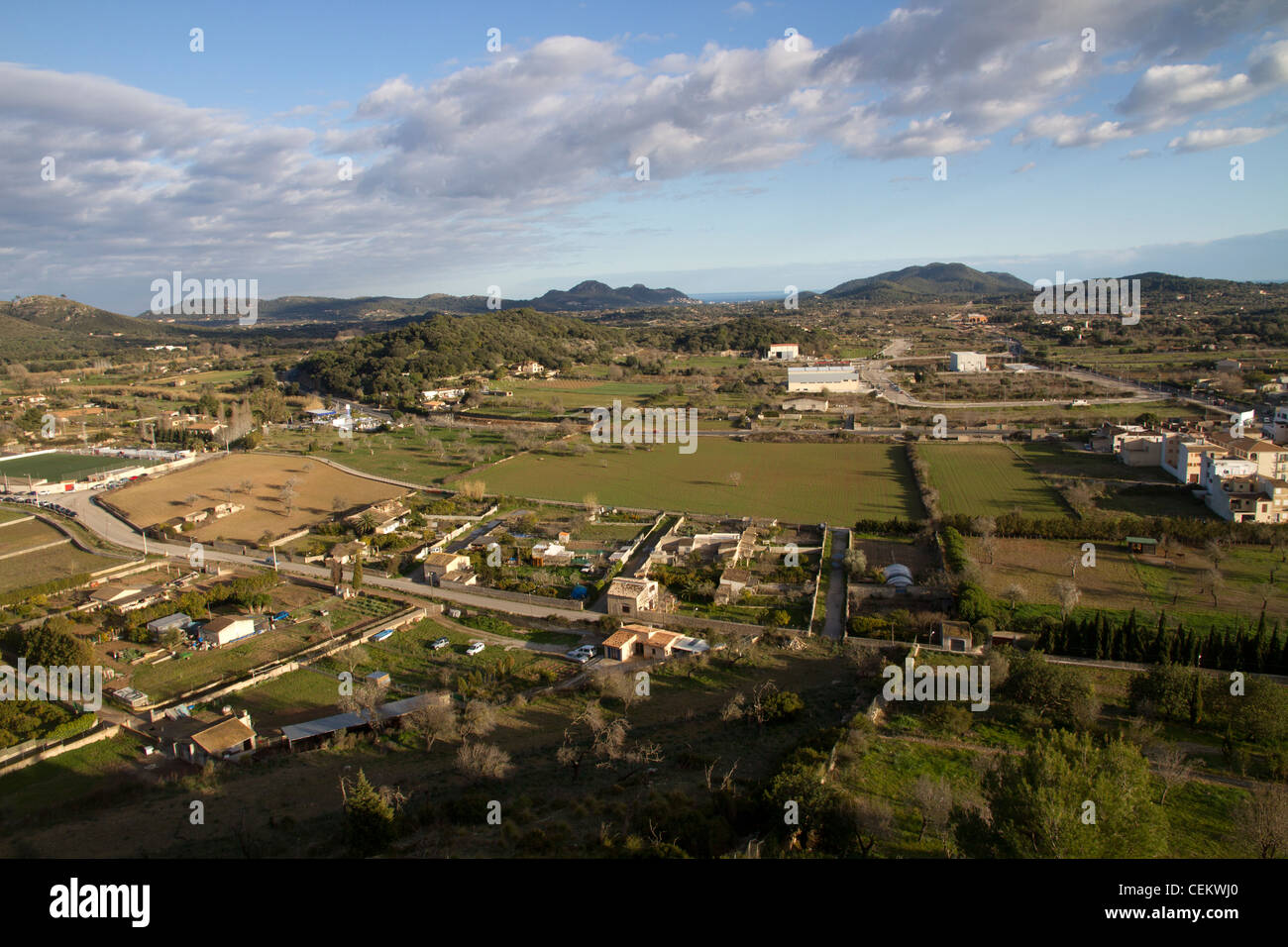 Mallorca Mallorca Land Landblick auf die Landschaft von Artà Stockfoto