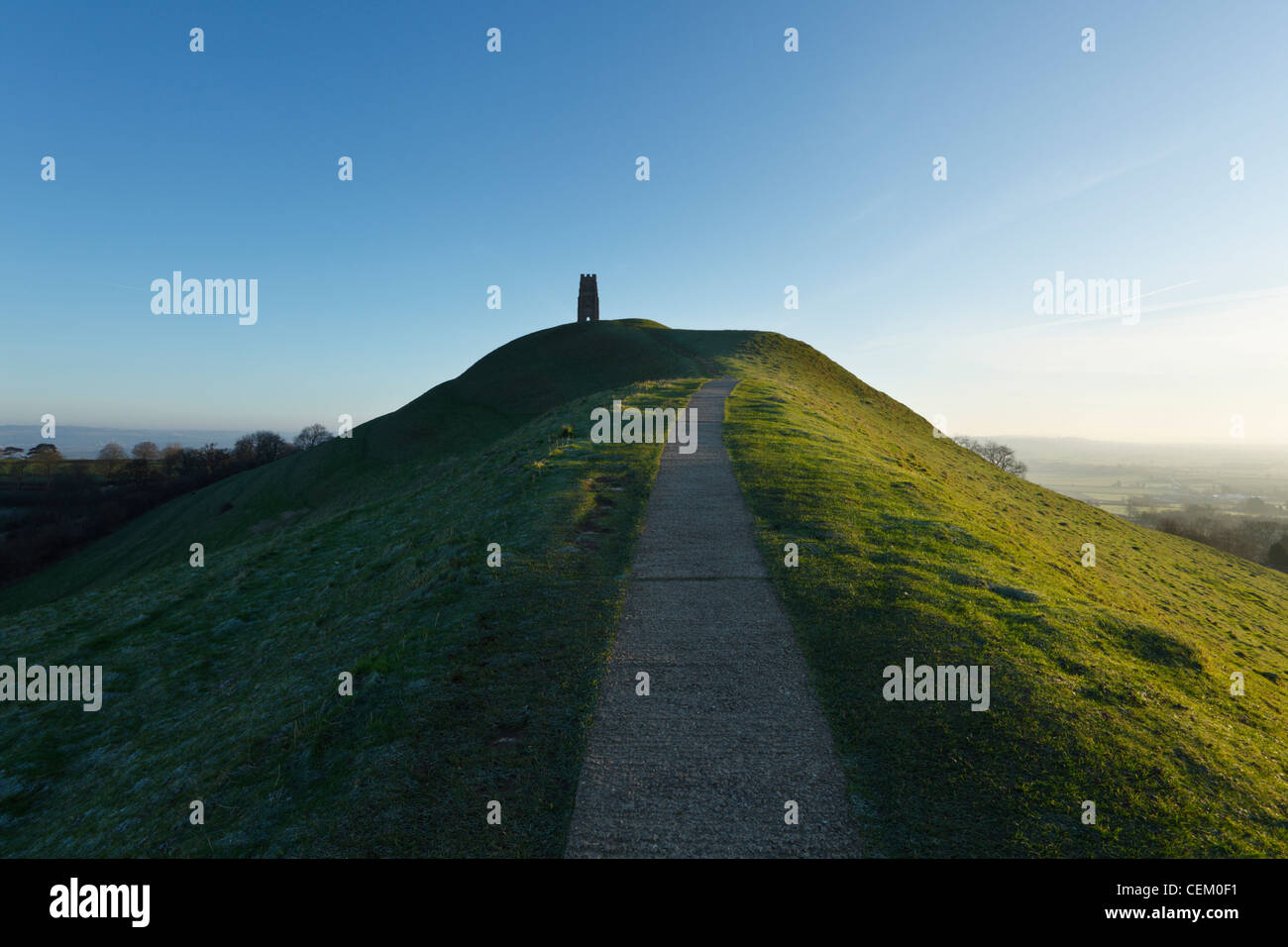 Glastonbury Tor. Somerset. England. VEREINIGTES KÖNIGREICH. Stockfoto