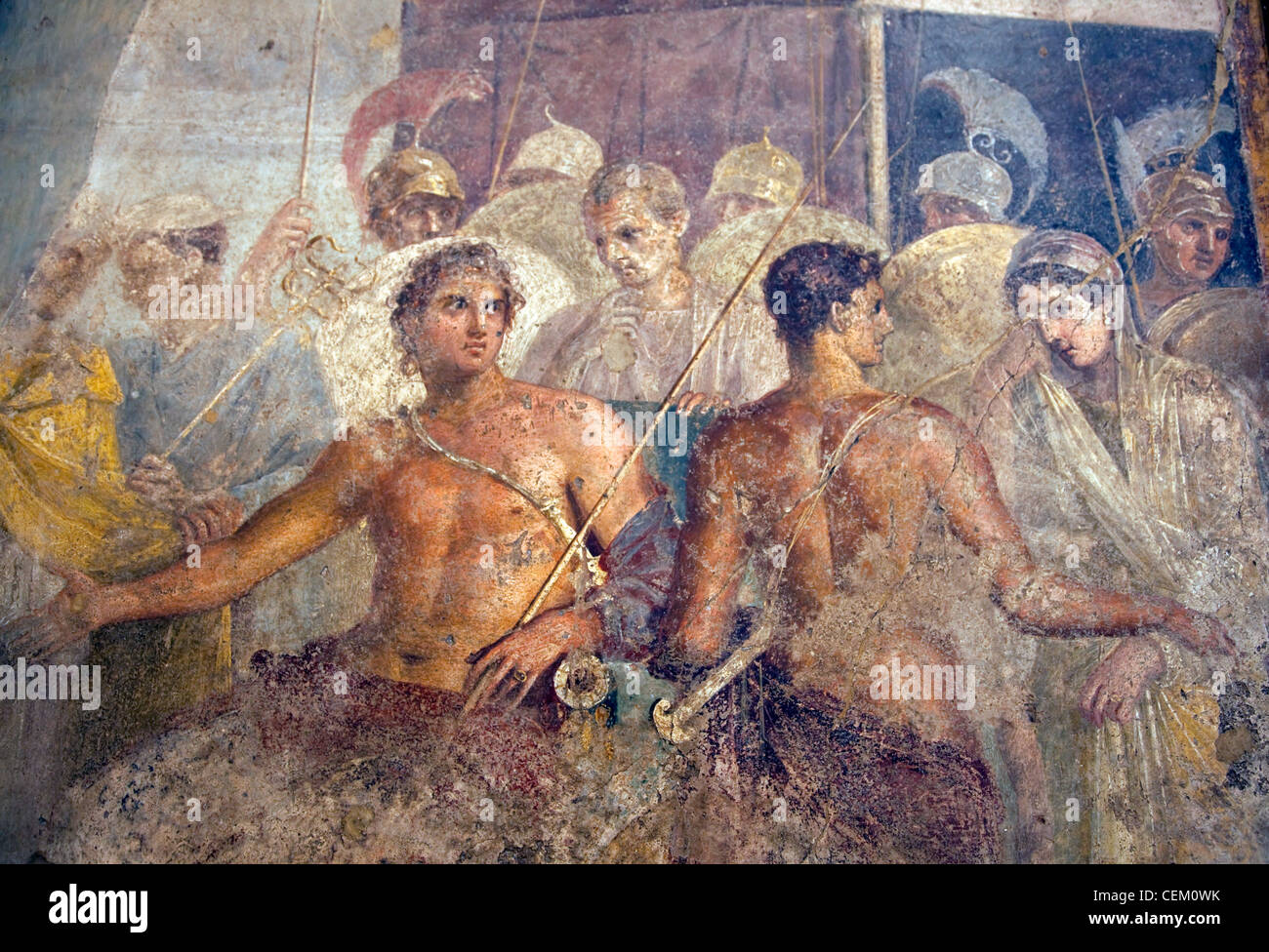 Italien, Neapel, Neapel Museum aus Pompeji, Haus des tragischen Dichters, Reg VI, Achilles und Briseis Stockfoto