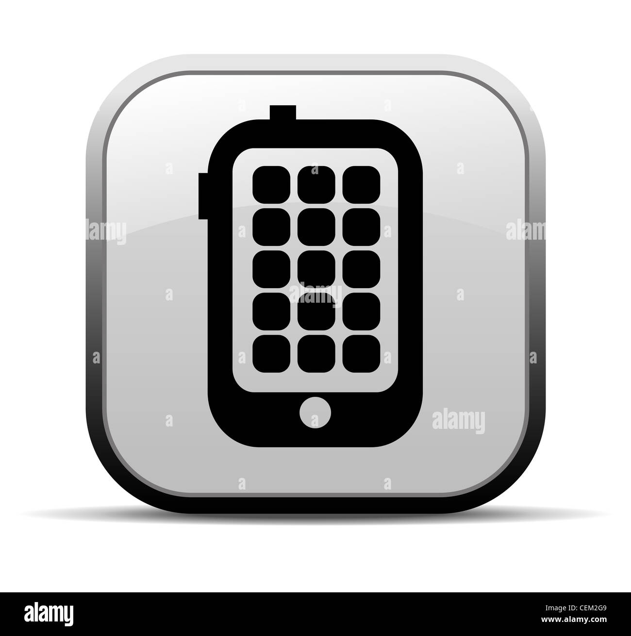 Telefon, Handy, Handy, Smart, Smartphone, Iphone, Android, Symbol-Taste Stockfoto