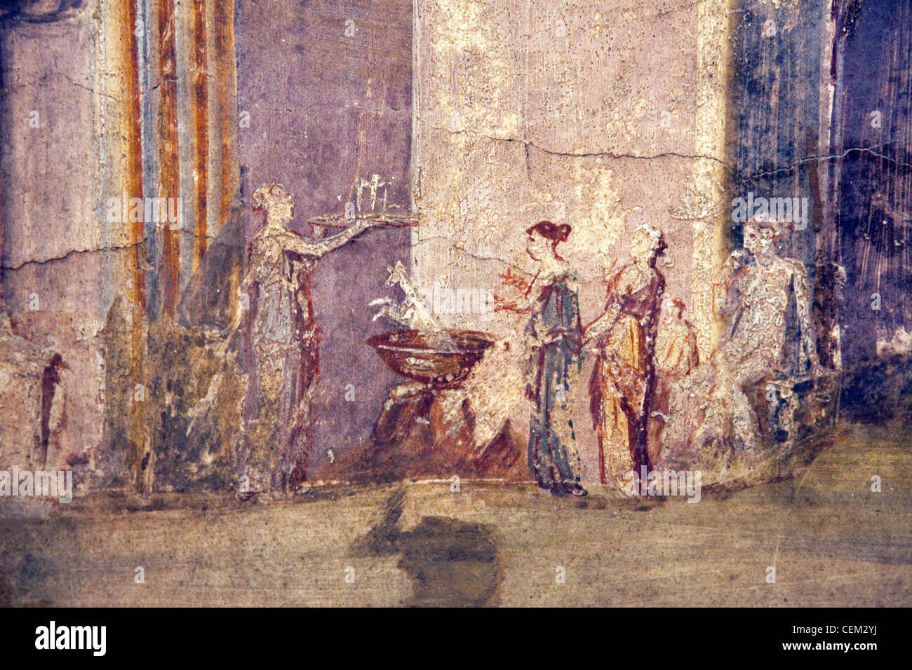 Italien, Neapel, Naples Museum, Pompeji, Haus der Gruppe der Vasen (VI 13, 2), Medea und Peliadi Stockfoto