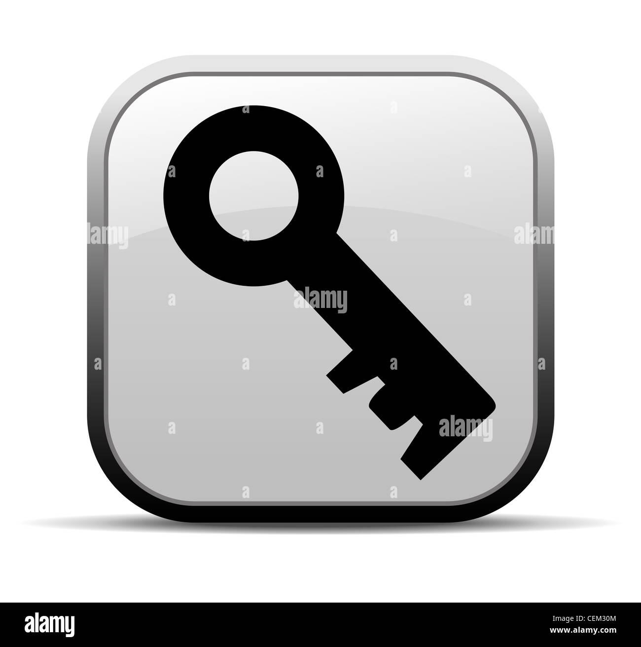 Schlüssel-Internet-Button Icon Stockfoto