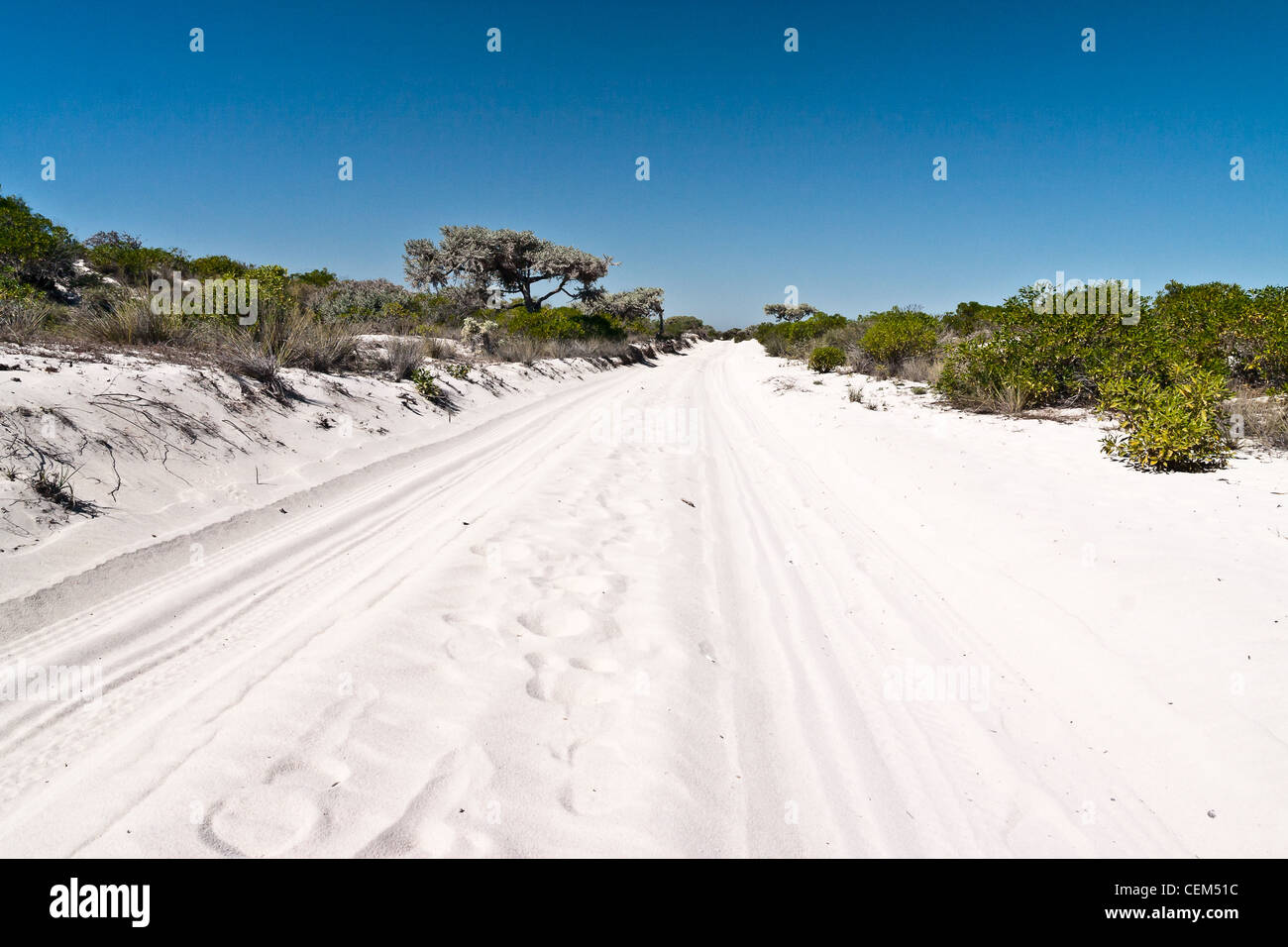 Strecke in der Nähe von Gehalt, südwestlichen Madagaskar Sand Stockfoto