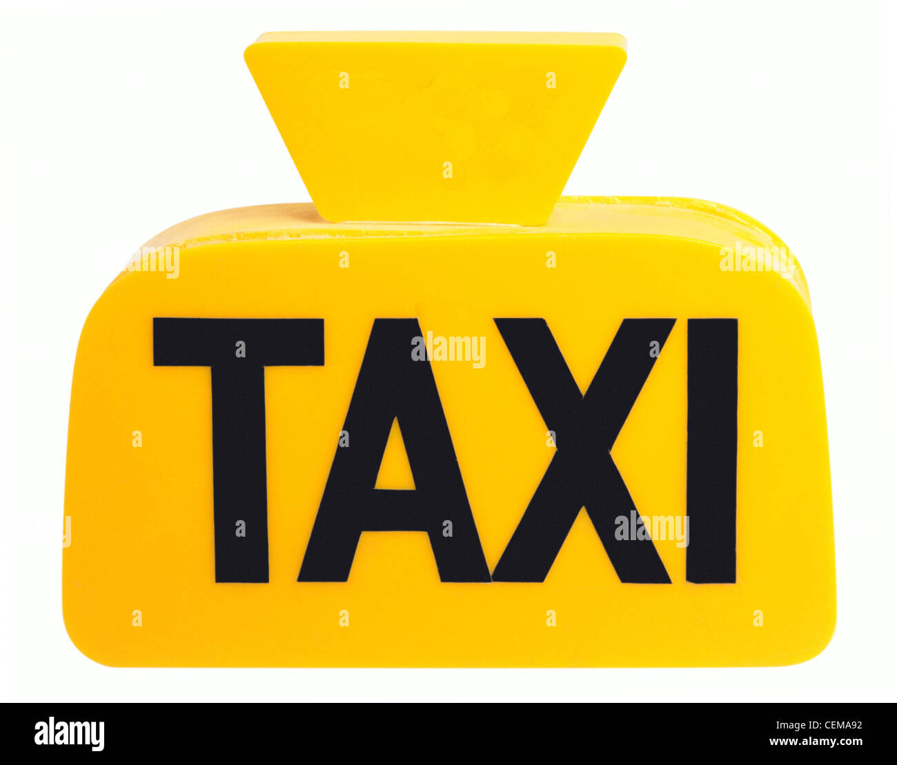 Taxischild Stockfoto