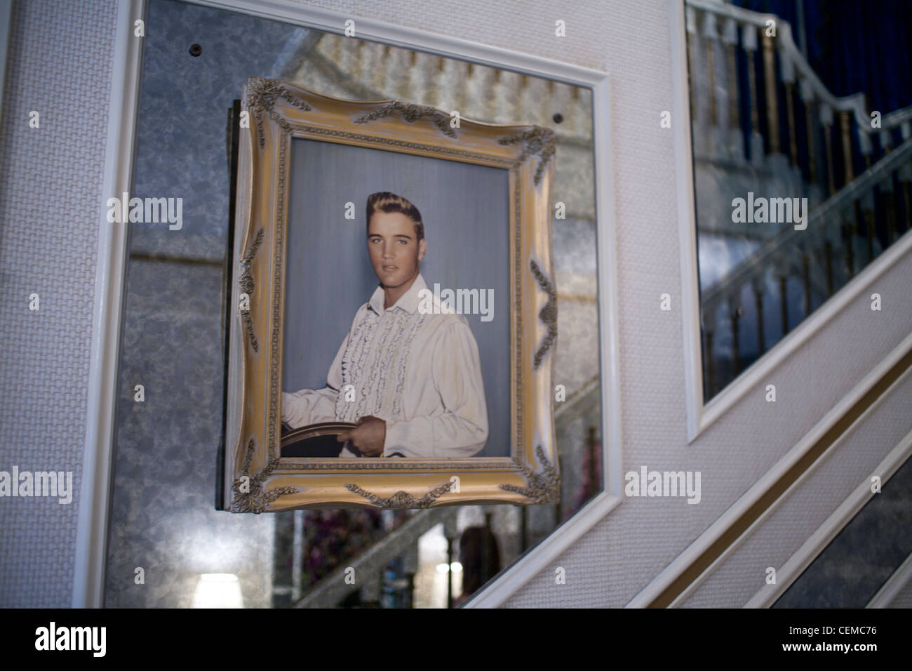 Elvis Presleys Graceland Haus, Interieur und Gegenstände Stockfoto