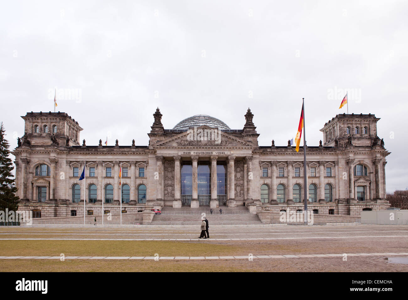Der Bundestag. Der Deutsche Bundestag und Regierungsgebäude in Berlin. Stockfoto