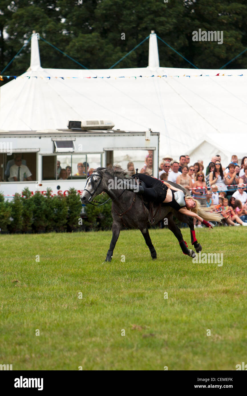 Kosak Anzeige Pferd Reiten Team zeigen ihre Fertigkeiten und horsemanship Stockfoto