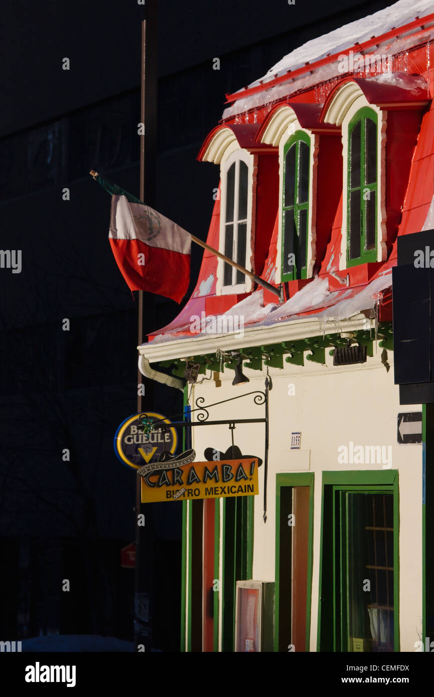 Alte Häuser in der Rue Saint-Louis, Quebec City, Kanada Stockfoto