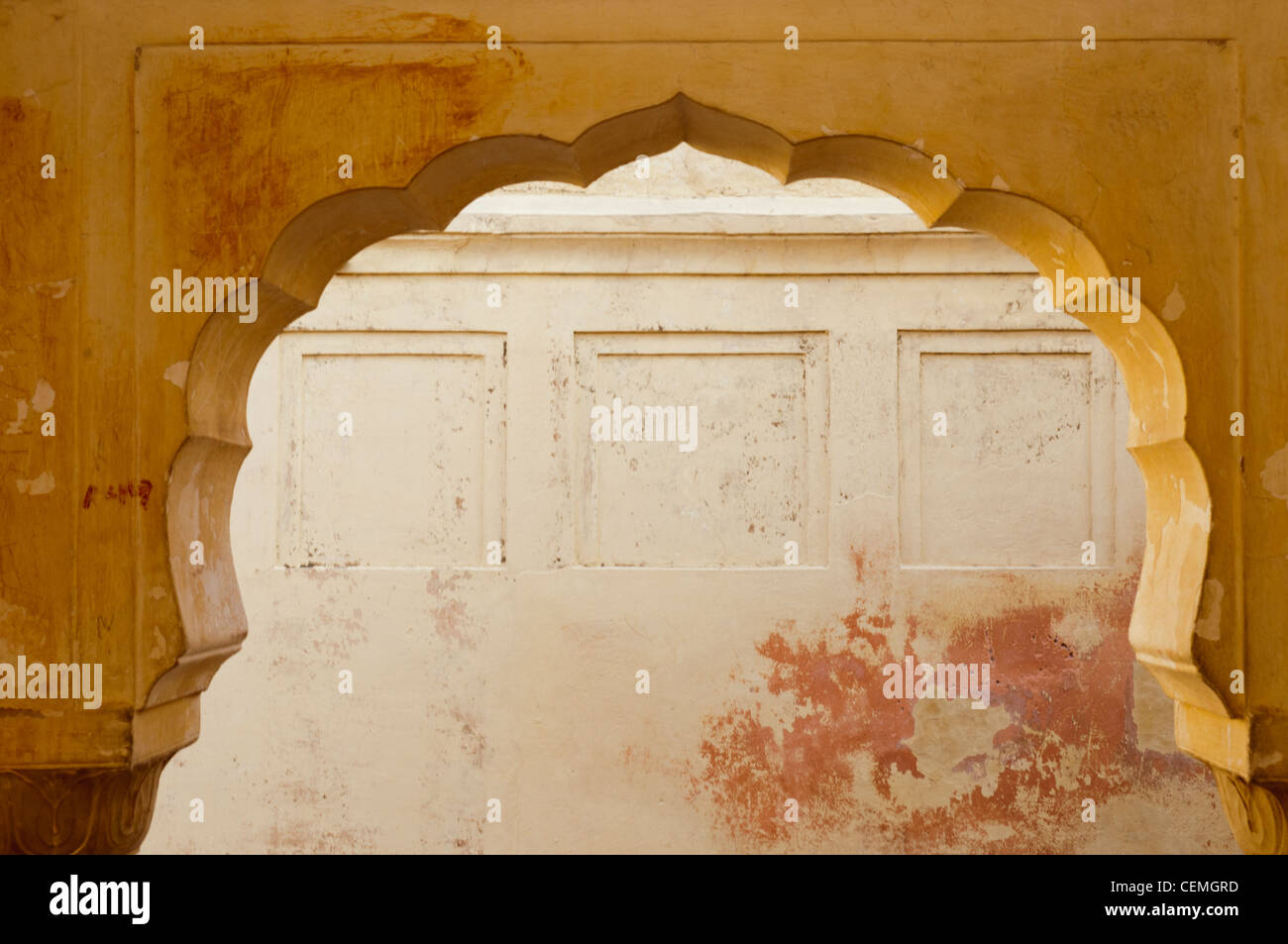 Traditionellen indischen Torbogen in Amber Fort; Jaipur, Indien Stockfoto