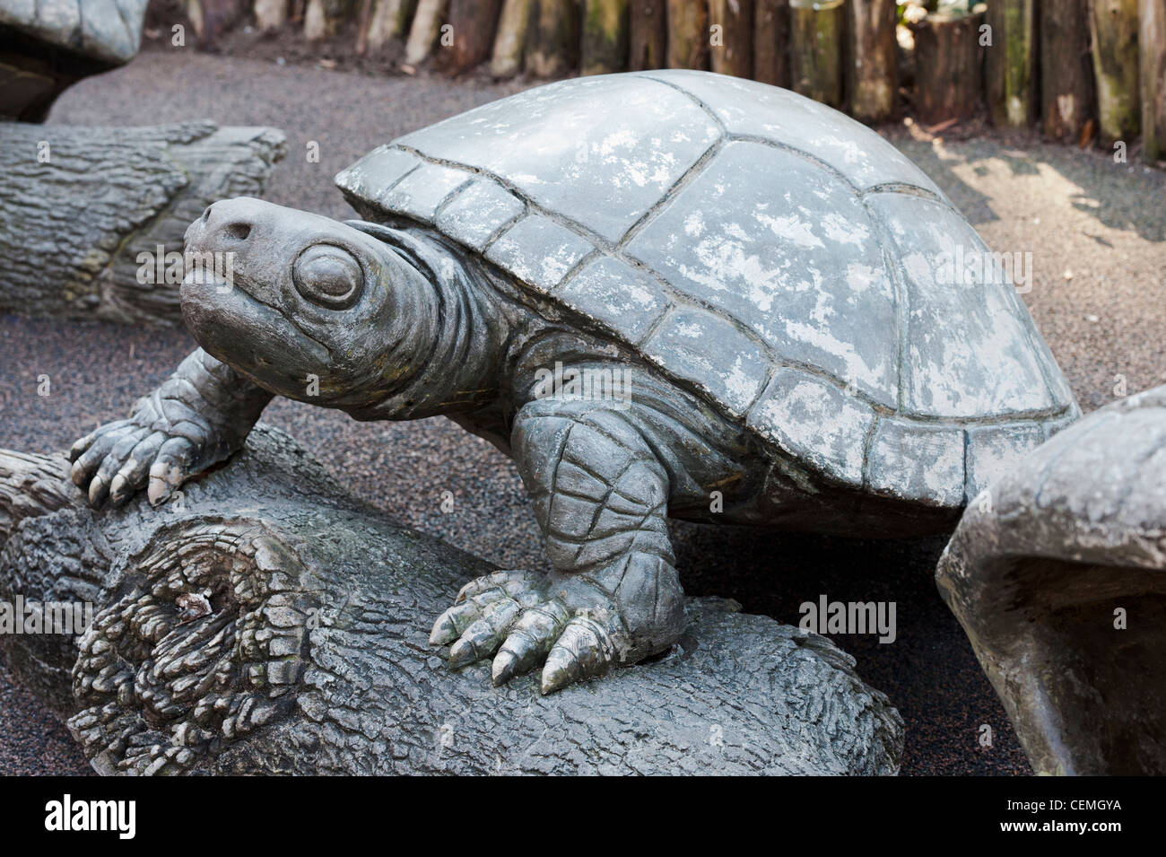 Stein-Schildkröte-Skulptur Stockfoto