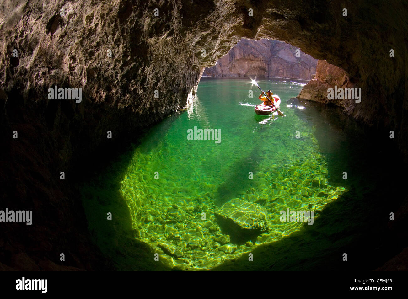 Kajakfahren in Emerald Cave, Colorado River, Black Canyon, Arizona