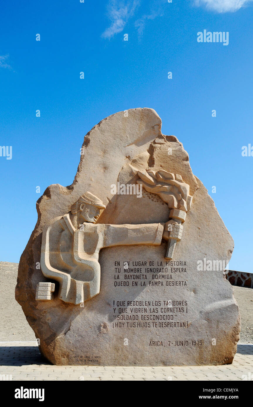 Denkmal / Arica Stockfoto