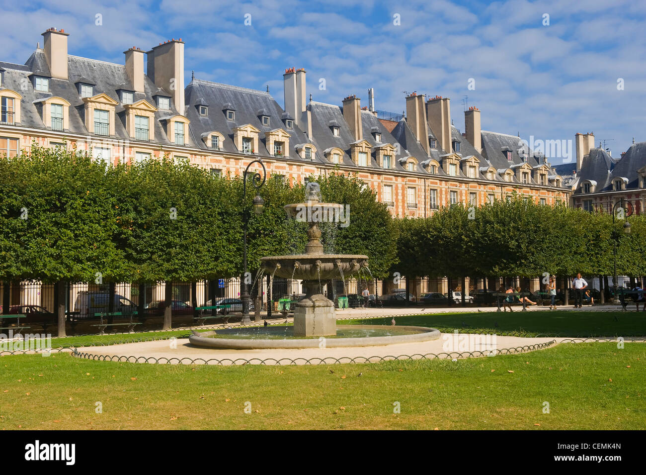 Place des Vosges / Paris Stockfoto