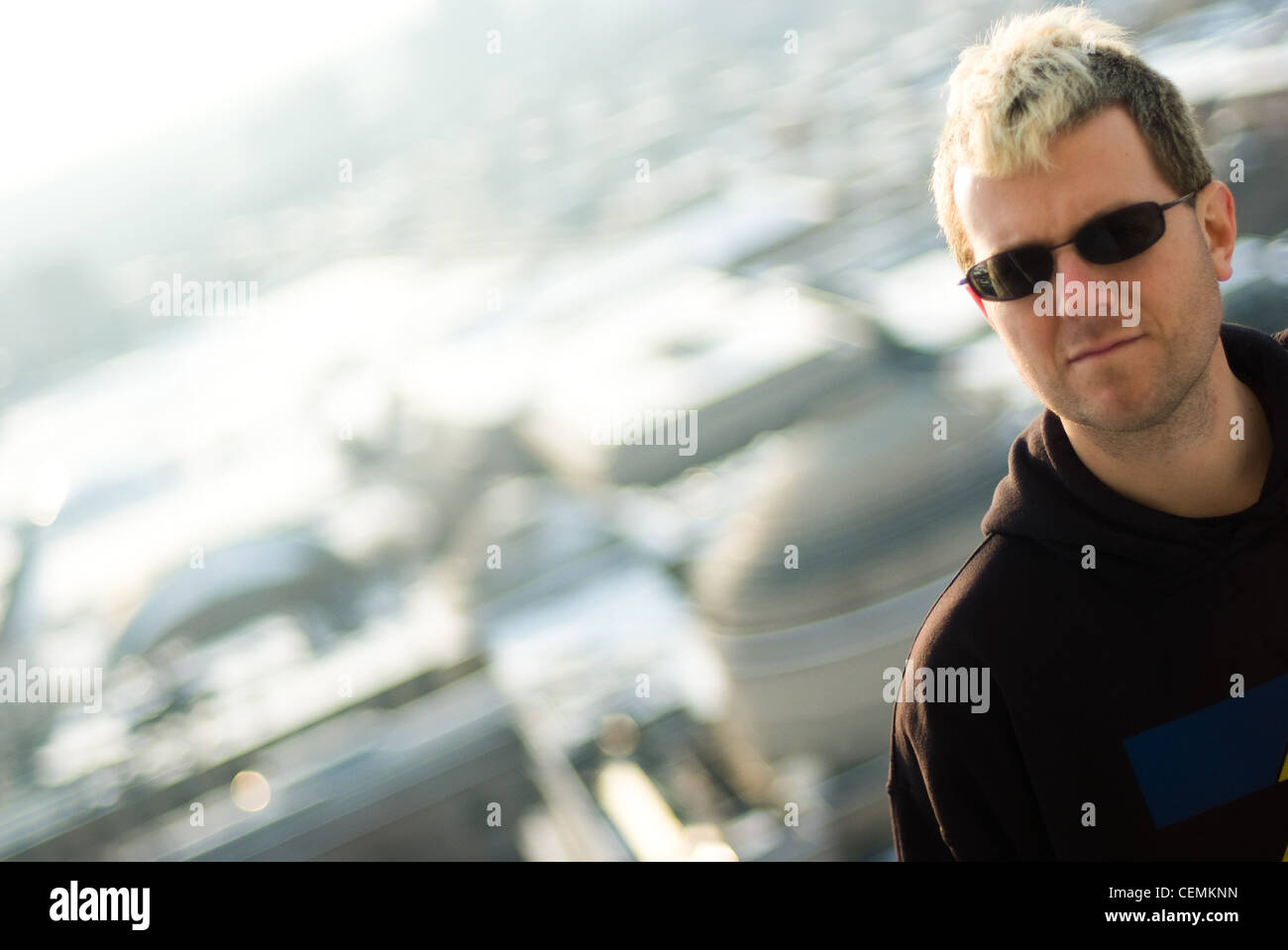 Andrew "Zoz" Brooks, MIT Alaun und Co-Moderator der TV-Show "Prototyp dies" auf dem Discovery Channel Stockfoto