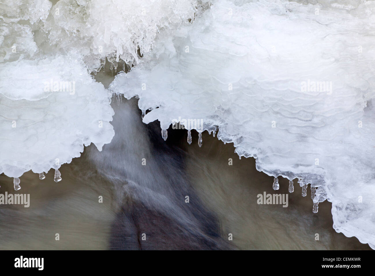 Gefrorene stream Stockfoto