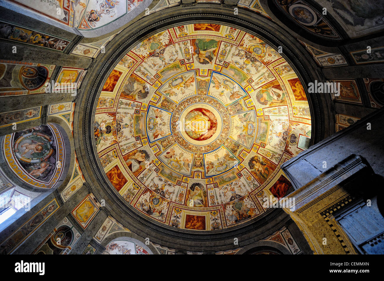 Italia Italien Italie Lazio Caprarola vt Palazzo Farnese Affreschi Soffitti Stockfoto