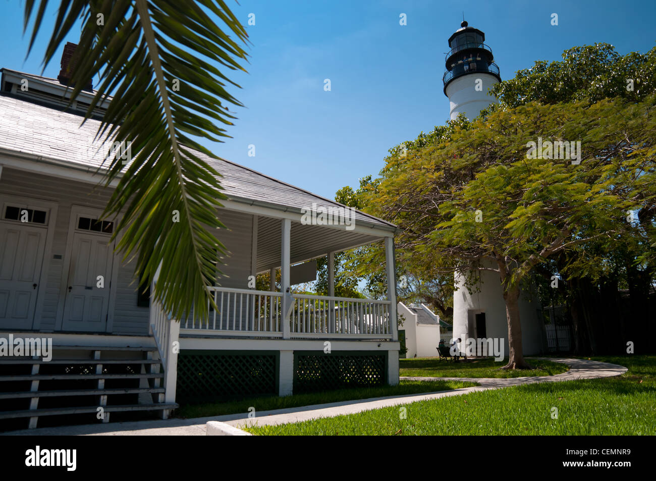 Key West Licht Haus und des Halters Viertel Museum in Florida Stockfoto