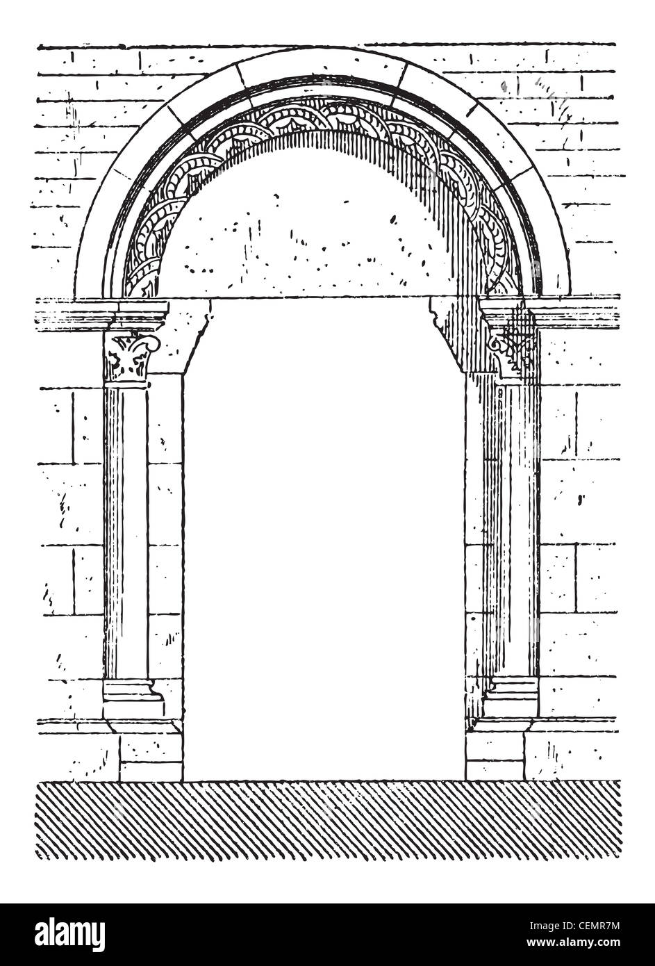 Alte gravierte Illustration des Gates von Beaune, das zum siebzehnten Jahrhundert gehört. Wörterbuch der Wörter und Dinge - Larive und Fleury ? 1895 Stockfoto