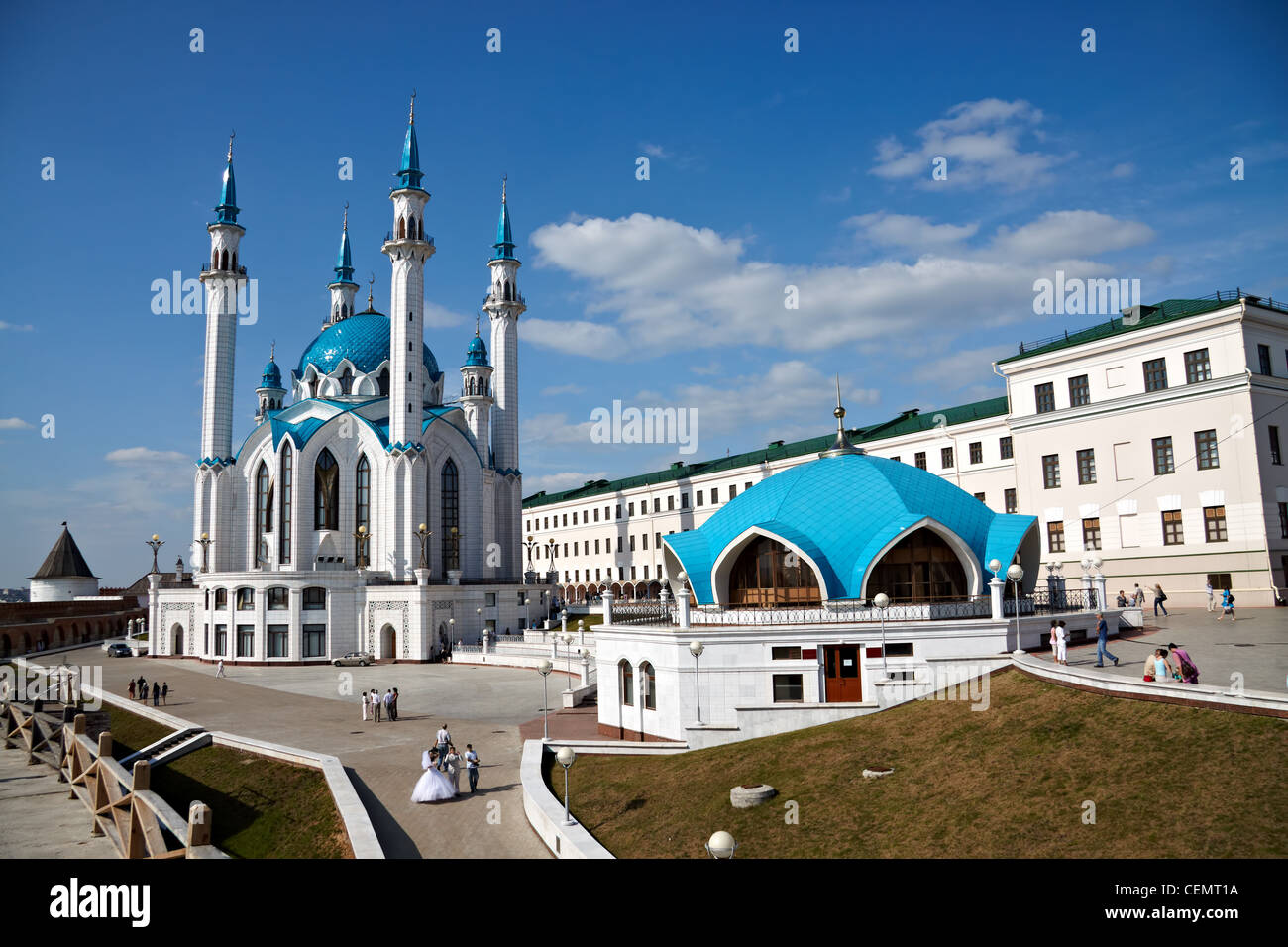 KASAN, Russland - 1. August 2009: Kul-Sharif ist touristische Attraktion von Kazan, Hauptstadt der Republik Tatarstan und der Universiade 2013 Stockfoto