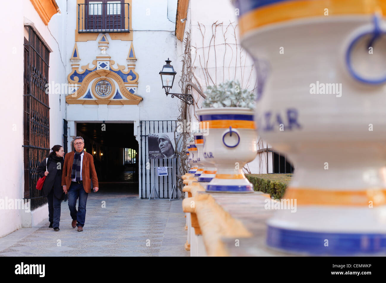 Alcazar Gärten in Sevilla Stockfoto