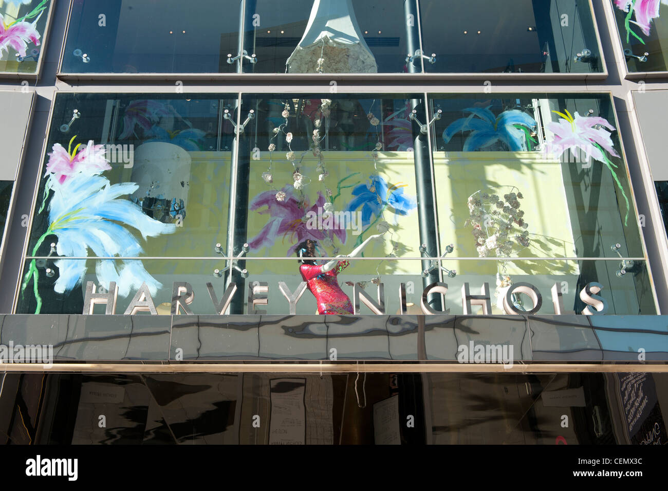 Das Kaufhaus Harvey Nichols auf neue Cathedral Street / Exchange Square, Stadtzentrum von Manchester, UK (nur zur redaktionellen Verwendung). Stockfoto